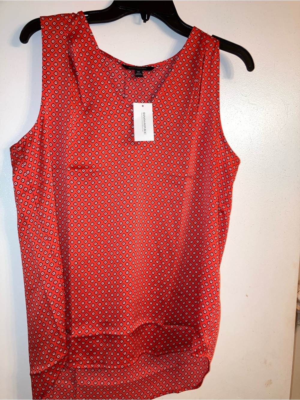 Banana Republic Red Geometric Print Sleeveless Camisole